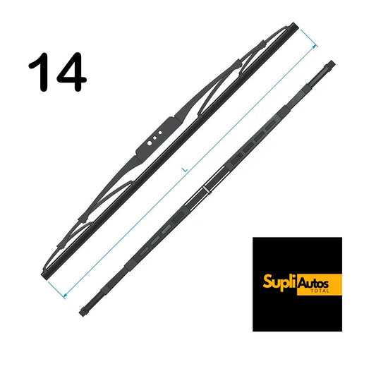 14 ESCOBILLA LIMPIARABRISAS  -CO PILOTO , -Modelo Picanto - SMARTFLEX FLAT WIPER 14 WB5587 LOC:E9