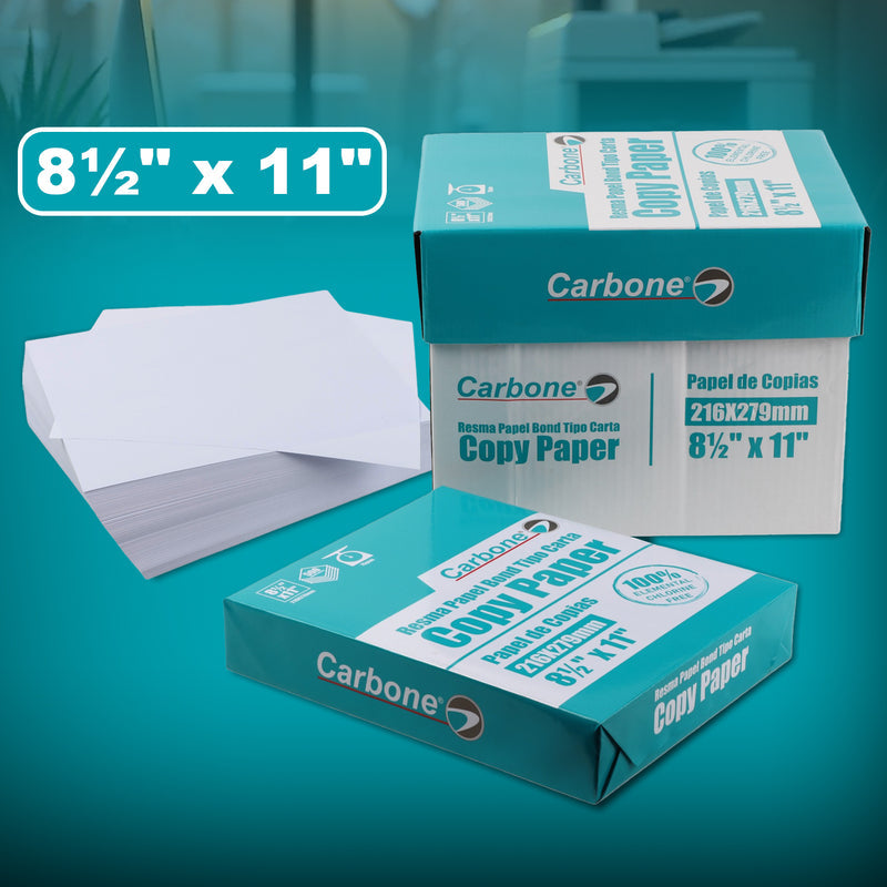 Papel Bond Carbone / chamex 8 1/2 X 11 - Carta. Resma De Papel 500 Hojas UN-111P LOC:D37