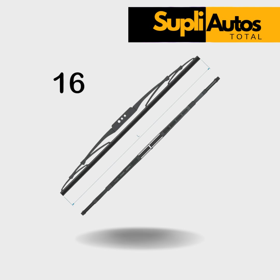 16 ESCOBILLA LIMPIARABRISAS  -CO PILOTO , -Modelo RIO, SOLUTO -  SCOBILLA SMARTFLEX FLAT WIPER 16 WB5589 LOC:E10