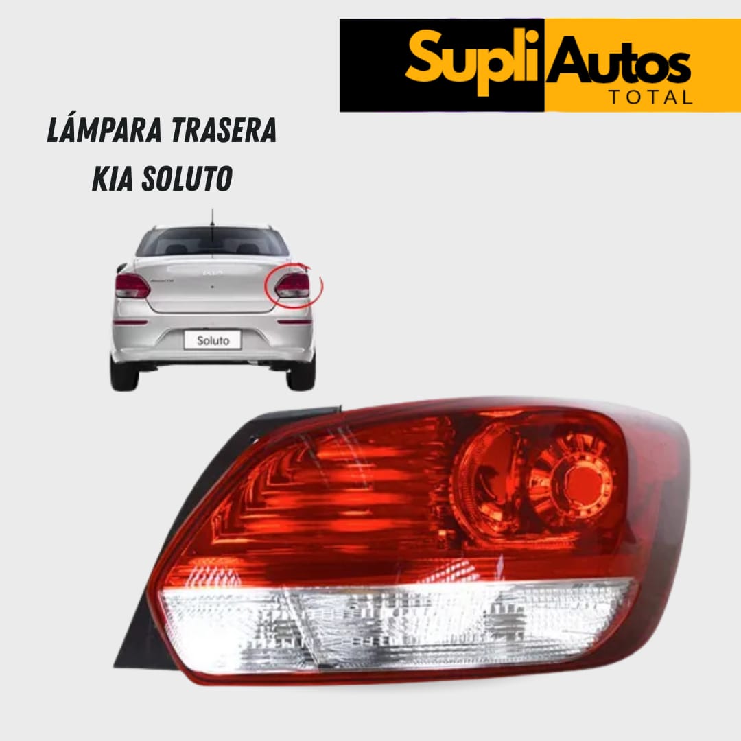 Lampara KIA SOLUTO Trasera IZQUIERDA a partir de modelo 2019 en adeltante (FARO, LUCES, LAMPARAS, FOCO) - SA0011